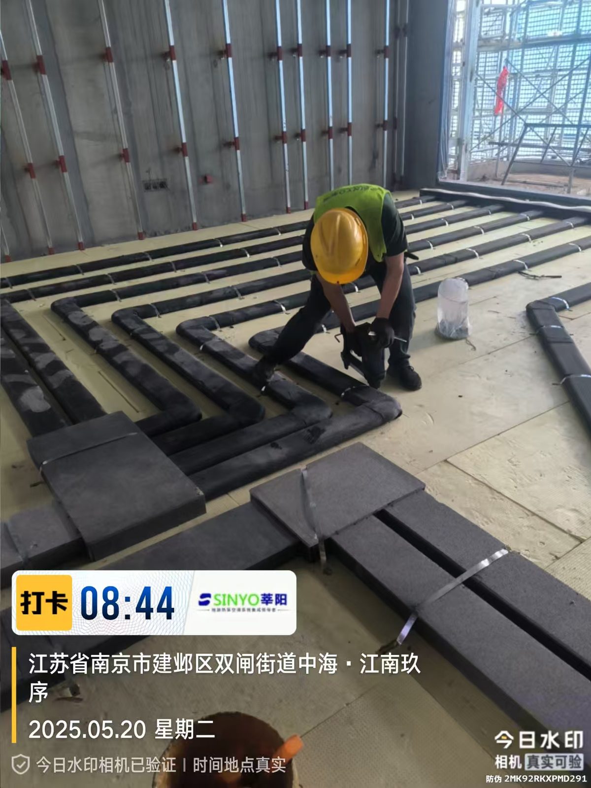 地送风扁管敷设安装实拍